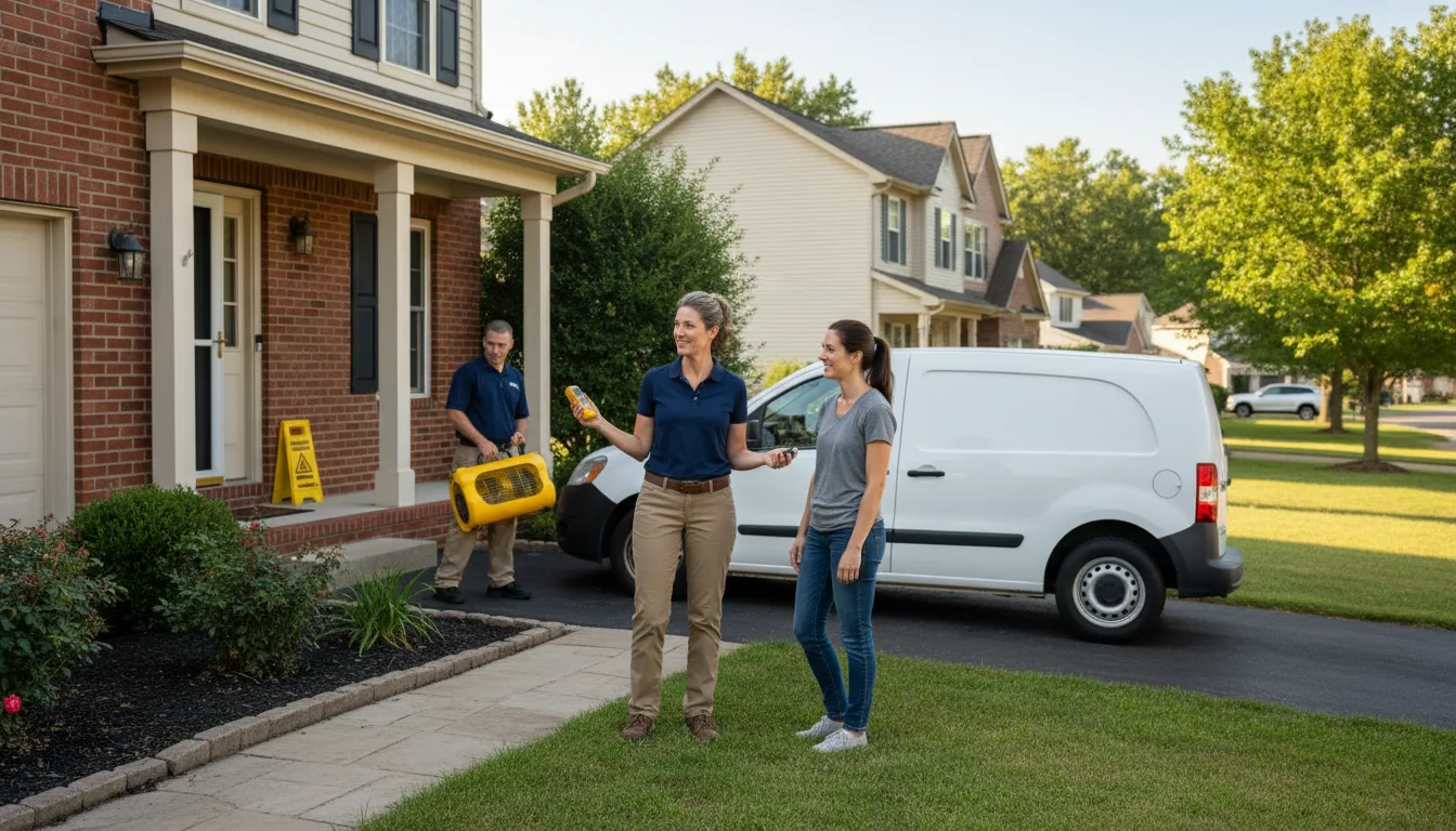 Residential water damage restoration in East Millsboro, PA